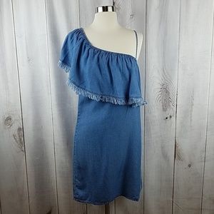 Splendid Indigo One Shoulder Dress